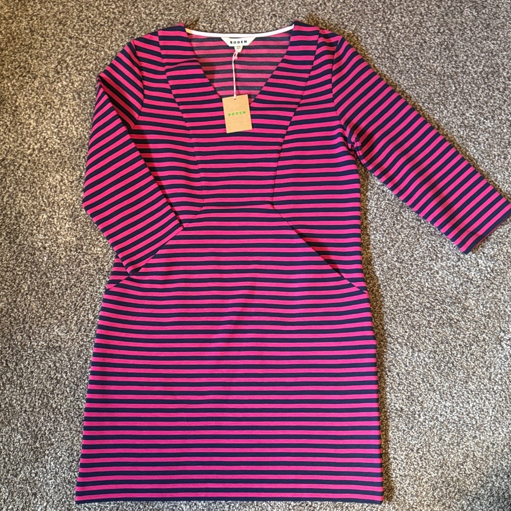 Boden NWT striped ottoman Brontë Dress | size 10